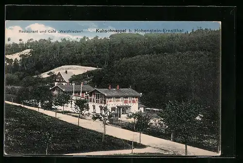 AK Kuhschnappel b. Hohenstein-Ernstthal, Restaurant und Cafe Waldfrieden