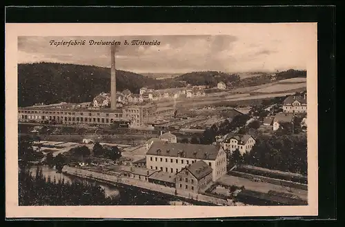 AK Dreiwerden b. Mittweida, Papierfabrik