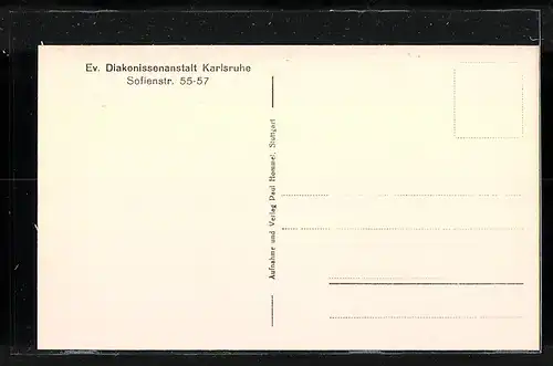 AK Karlsruhe, Ev. Diakonissenanstalt, Kapelle, Sofienstr. 55-57