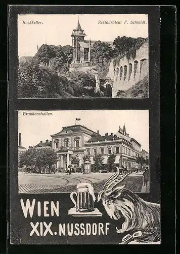 AK Wien-Nussdorf, Restaurant Bockkeller, Brauhaushallen