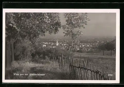 AK Wien, Blick von der Himmelstrasse auf die Stadt