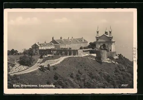 AK Wien, Leopoldsberg mit Höhenstrasse