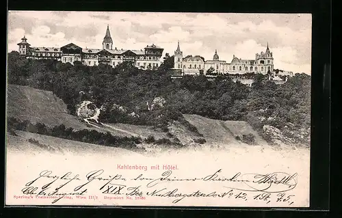 AK Wien-Kahlenberg, Ortsansicht mit Hotel