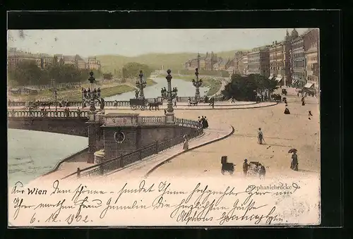 AK Wien, Partie an der Stephaniebrücke