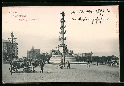 AK Wien, Partie am Tegetthof-Monument