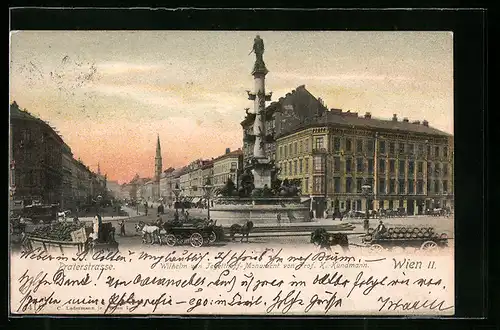 AK Wien, Wilhelm von Tegetthof-Monument, Praterstrasse