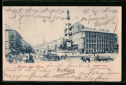 AK Wien, Partie an der Praterstrasse