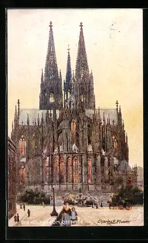 Künstler-AK Charles F. Flower: Köln, Der Kölner Dom, Ostseite