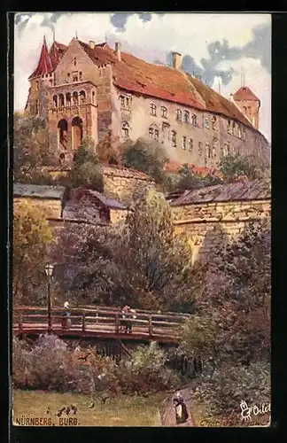 Künstler-AK Charles F. Flower: Nürnberg, Die Burg