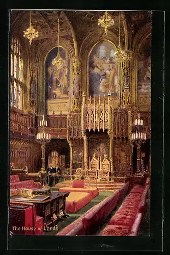 Künstler-AK Charles F. Flower: London, The House of Lords