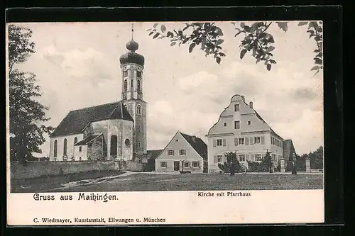 AK Maihingen, Kirche mit Pfarrhaus