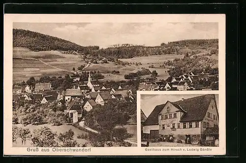 AK Oberschwandorf, Gasthaus zum Hirsch, Teilansicht