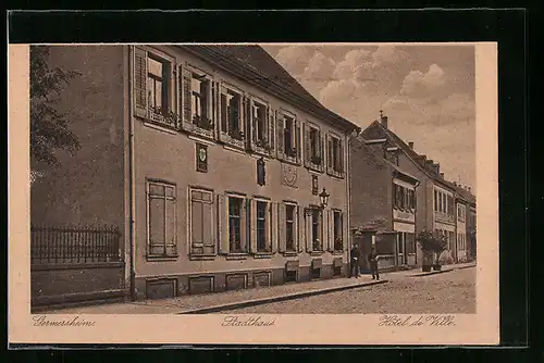 AK Germersheim, Hotel de Ville und Stadthaus