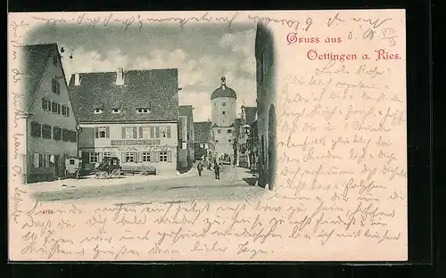 AK Oettingen a. Ries, Gasthof zur Post