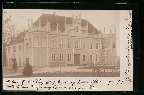 AK Reichenschwand, Schlossansicht mit Grünanlagen, ca. 1901