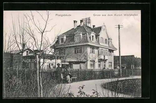 AK Wörishofen, Partie am Postgebäude