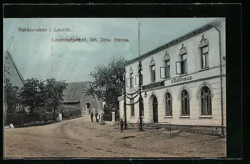 AK Sandesneben i. Lauenb., Gasthaus Lauenburgerhof von Johs. Harms