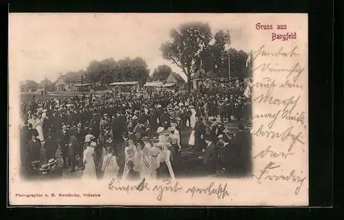 AK Bargfeld, Menschenmassen auf dem Volksfest