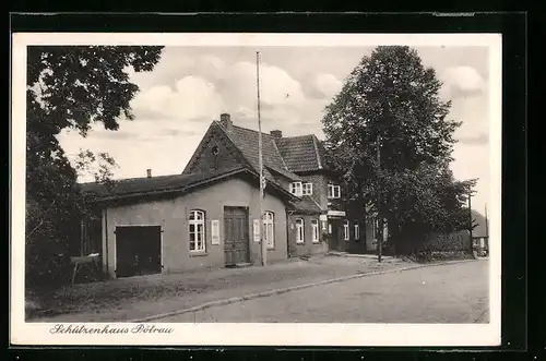 Lithographie Pötrau, Gasthaus Schützenhaus