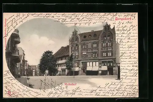 AK Hamburg-Bergedorf, Strasse am Restaurant Mohnhof