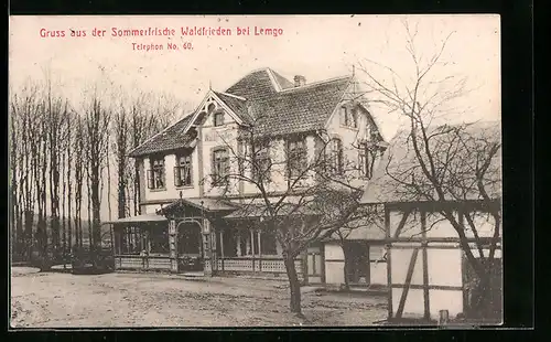 AK Lemgo, Gasthaus Sommerfrische Waldfrieden