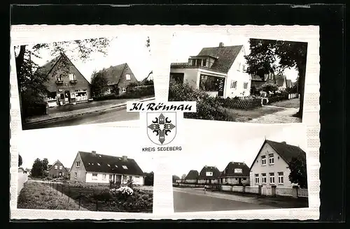 AK Kl. Rönnau /Kreis Segeberg, Ortsansicht mit Wohnhäusern
