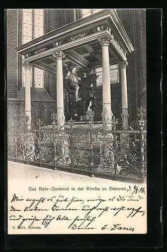 AK Doberan, Behrdenkmal in der Kirche