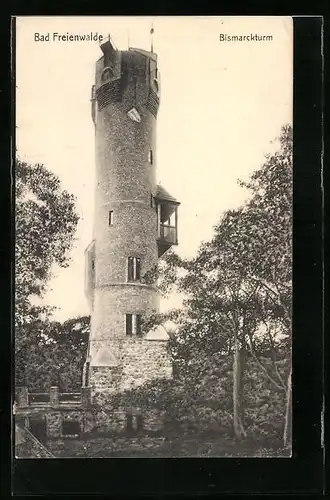 AK Bad Freienwalde, Totalansicht des Bismarcksturm