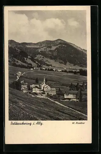 AK Balderschwang i. Allg., der Ort aus der Vogelschau