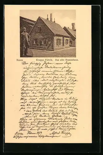 AK Essen, Krupps Fabrik, das alte Stammhaus