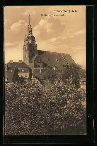 AK Brandenburg a. H., Blick auf die St. Katharinen-Kirche