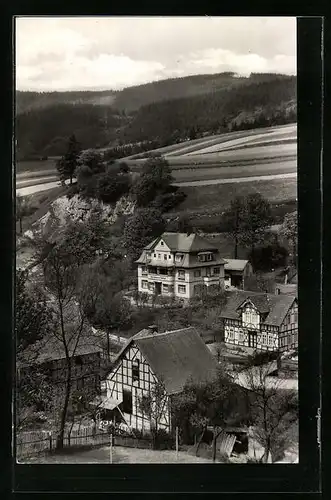AK Döschnitz /Kreis Rudolstadt, Blick zum Haus Sonnenau im Sorbitztal