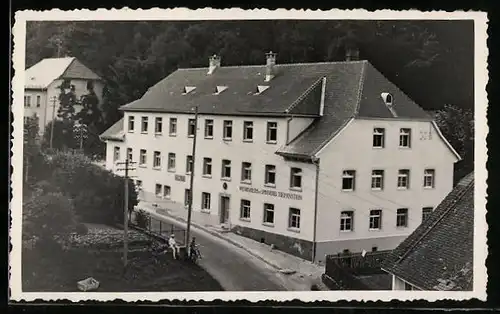 Foto-AK Görwihl, Werksheim der Spinnerei Tiefenstein aus der Vogelschau