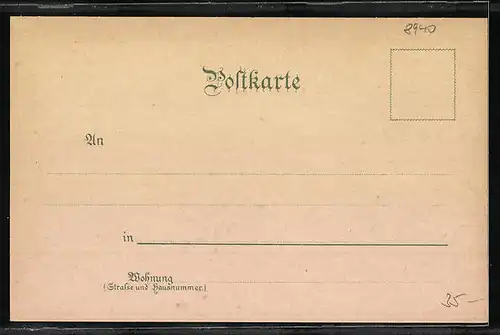 Lithographie Memmingen, Kempterthor, Totalansicht aus der Ferne
