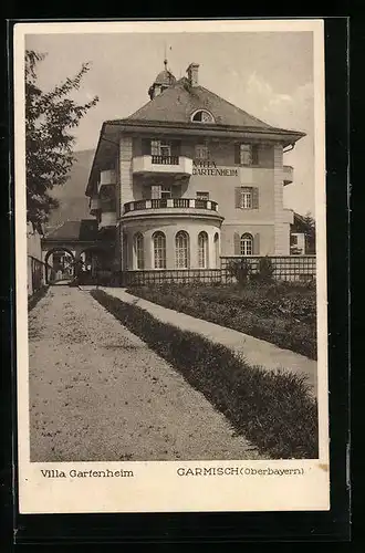 AK Garmisch /Oberbayern, Hotel Villa Gartenheim