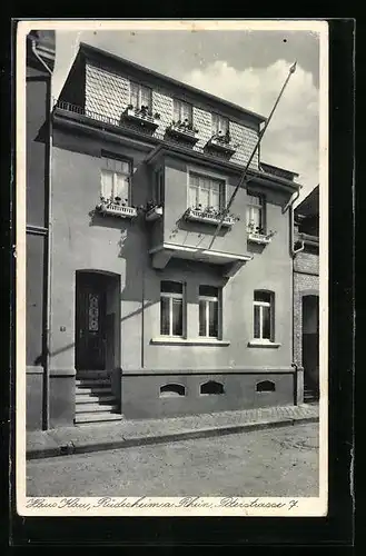 AK Rüdesheim a. Rhein, Pension Haus Kau, Peterstr. 7