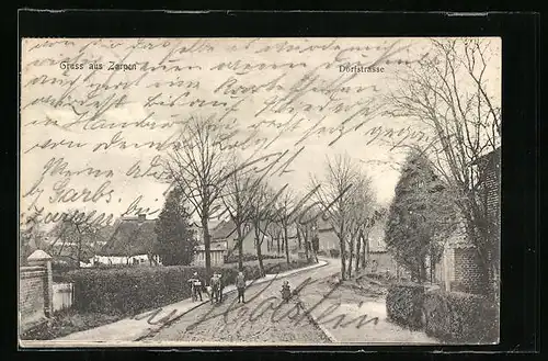 AK Zarpen, Dorfstrasse mit Kindern