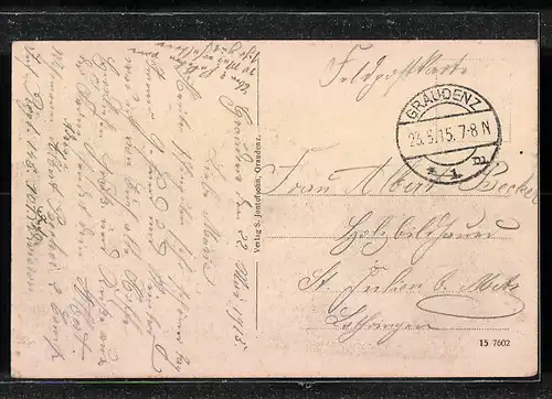 AK Graudenz, Kaiserliches Postamt