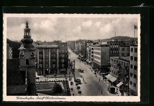 AK Gotenhafen, strasse aus der Vogelschau