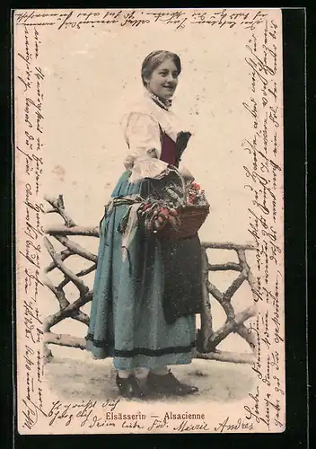 AK Elsässerin in Tracht, Alsacienne