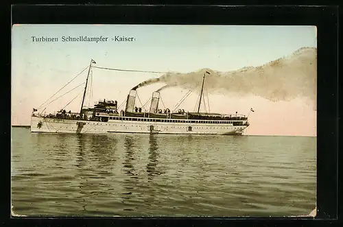 AK Turbinen Schnelldampfer Kaiser, Passagierschiff