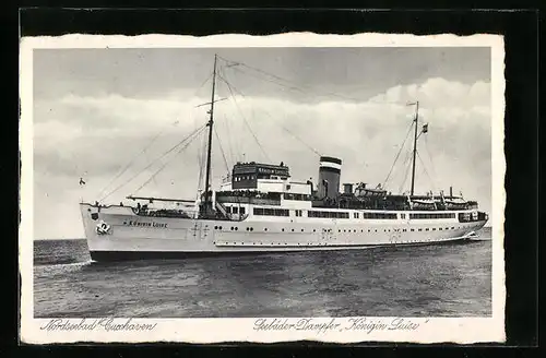 AK Cuxhaven, Passagierschiff Seebäder-Dampfer Königin Luise