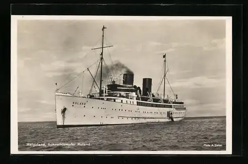 AK Helgoland, Passagierschiff Schnelldampfer Roland