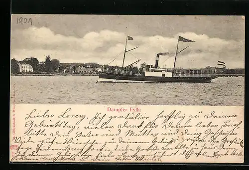 AK Passagierschiff Dampfer Fylla