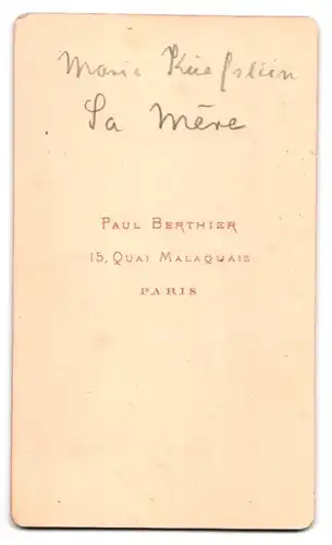 Fotografie Paul Berthier, Paris, Portrait der Gräfin Maria Magda Kuefstein im schulterfreien Kleid