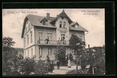 AK Bad Kudowa, Villa Hohenzollern, Inh.: Paul Burdich