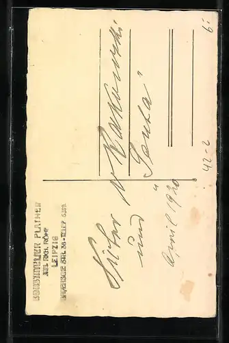 AK Jäger mit Hund und Gewehr