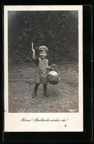 AK Kind hat seine Brotkarte wiedergefunden