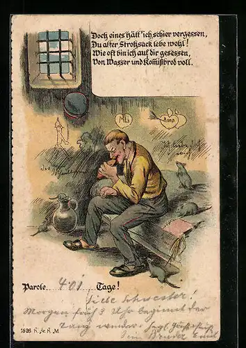 AK Reservist bei Wasser und Brot im Kerker