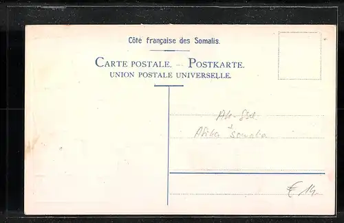 Präge-AK Briefmarken und Wappen aus Somalia